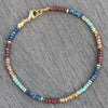 Wholesale Jewelry Ethnic Style Round Natural Stone Seed Bead Anklet