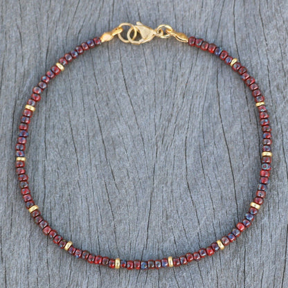 Wholesale Jewelry Ethnic Style Round Natural Stone Seed Bead Anklet