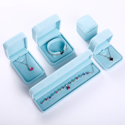 Jewelry Box Wholesale Flannel Necklace Box Pendant Box Flannel Ring Earring Box Bracelet Box Jewelry Packaging Box