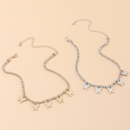 Fashion Jewelry Super Fairy Clavicle Chain Necklace Simple Single-layer Diamond Necklace Wholesale Gooddiy