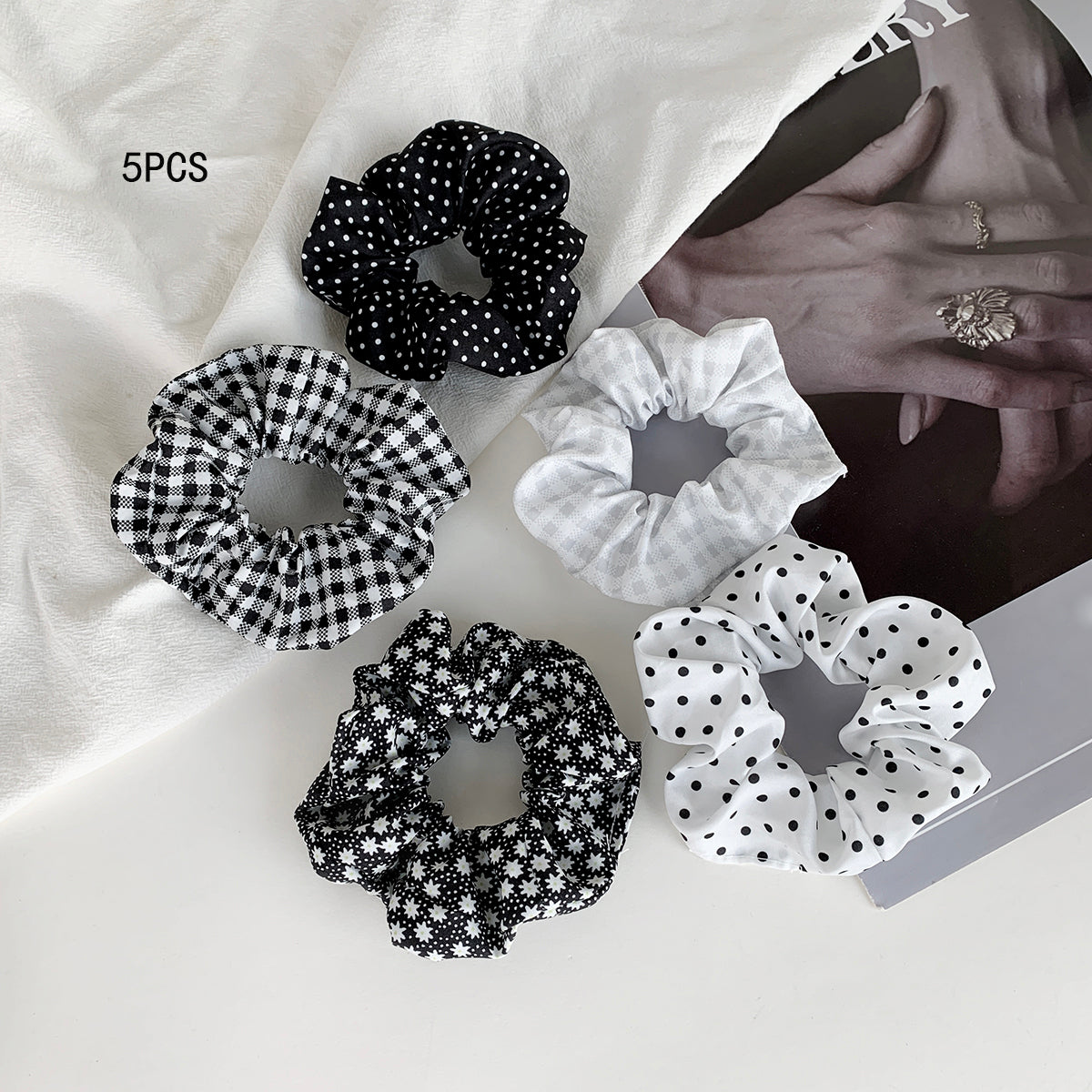 Women'S Casual Simple Style Ditsy Floral Polka Dots Cloth Hair Tie