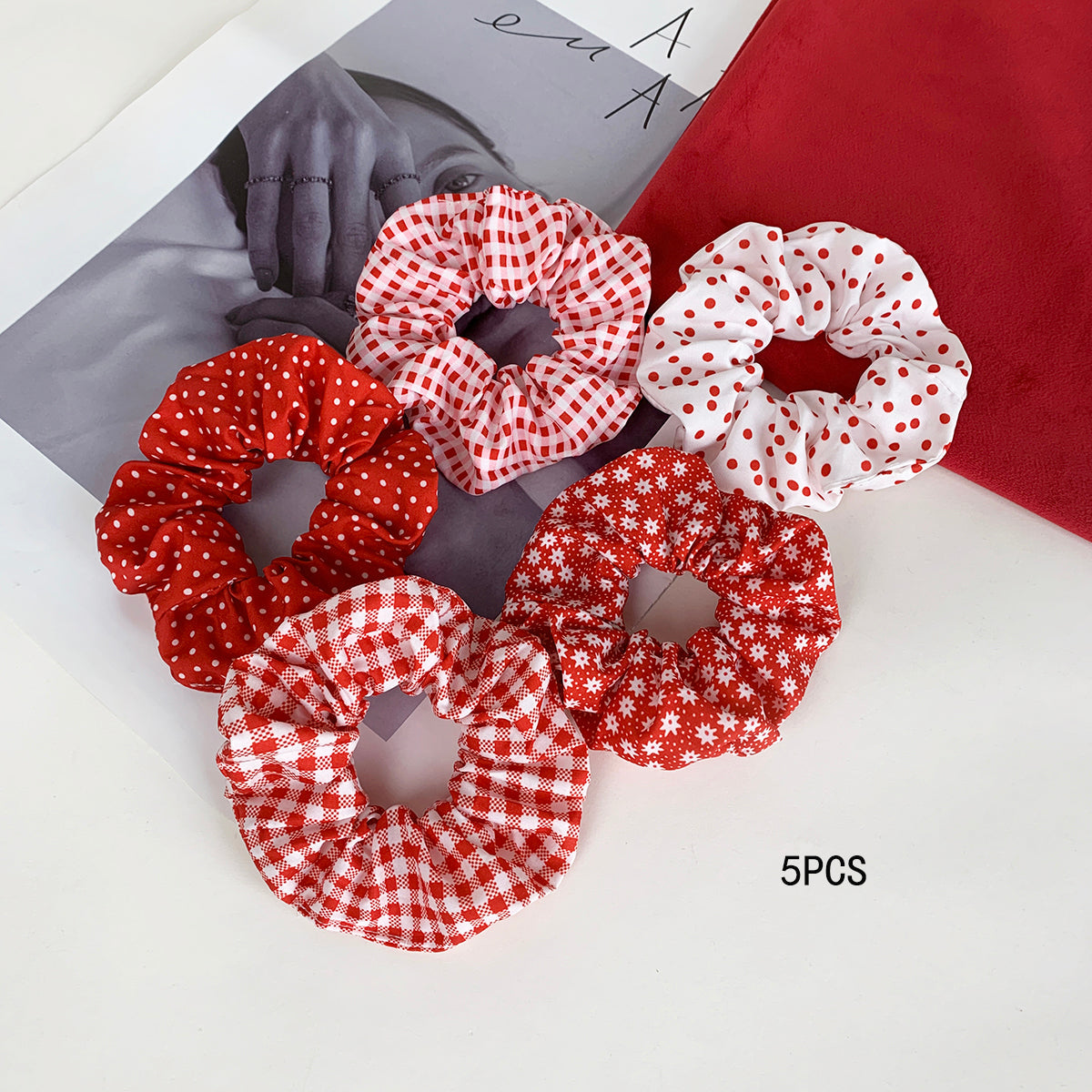 Women'S Casual Simple Style Ditsy Floral Polka Dots Cloth Hair Tie