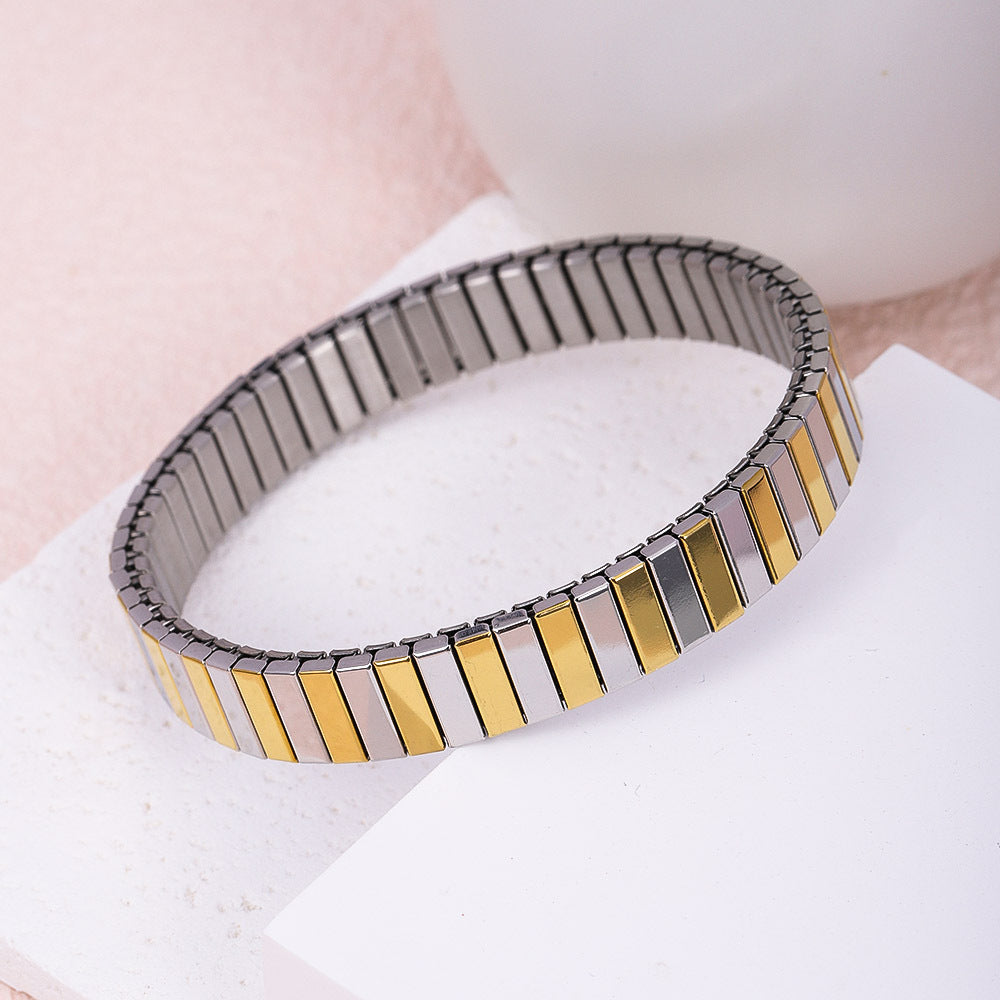 Basic Modern Style Classic Style Geometric 304 Stainless Steel Plating Women'S Bracelets