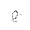 1 Piece Fashion Round Polishing Titanium Steel Hoop Earrings