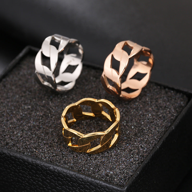 Wholesale Basic Geometric Stainless Steel Rings