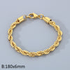 Simple Style Twist 304 Stainless Steel 18K Gold Plated Bracelets In Bulk