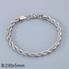 Simple Style Twist 304 Stainless Steel 18K Gold Plated Bracelets In Bulk