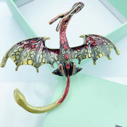 Cartoon Style Dragon Alloy Enamel Inlay Rhinestones Unisex Brooches