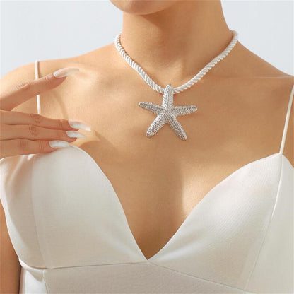 Simple Style Classic Style Starfish Alloy Plating Women's Earrings Necklace