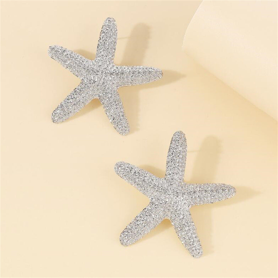 Simple Style Classic Style Starfish Alloy Plating Women's Earrings Necklace