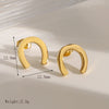 1 Pair IG Style Simple Style U Shape Solid Color 304 Stainless Steel 18K Gold Plated Ear Studs