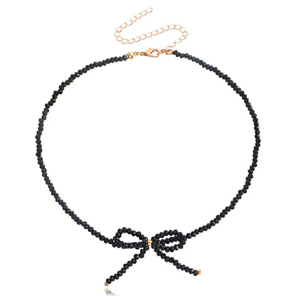 Simple Style Classic Style Bow Knot Artificial Crystal Alloy Wholesale Choker