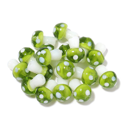 10 PCS/Package 16 * 11mm Glass Mushroom Beads