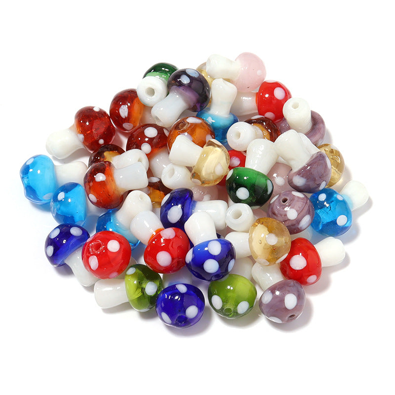 10 PCS/Package 16 * 11mm Glass Mushroom Beads