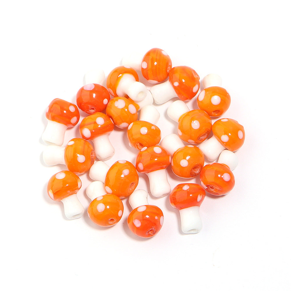 10 PCS/Package 16 * 11mm Glass Mushroom Beads