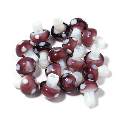 10 PCS/Package 16 * 11mm Glass Mushroom Beads