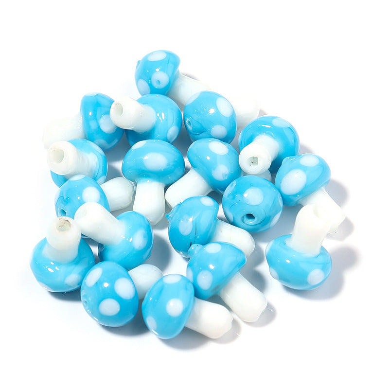 10 PCS/Package 16 * 11mm Glass Mushroom Beads