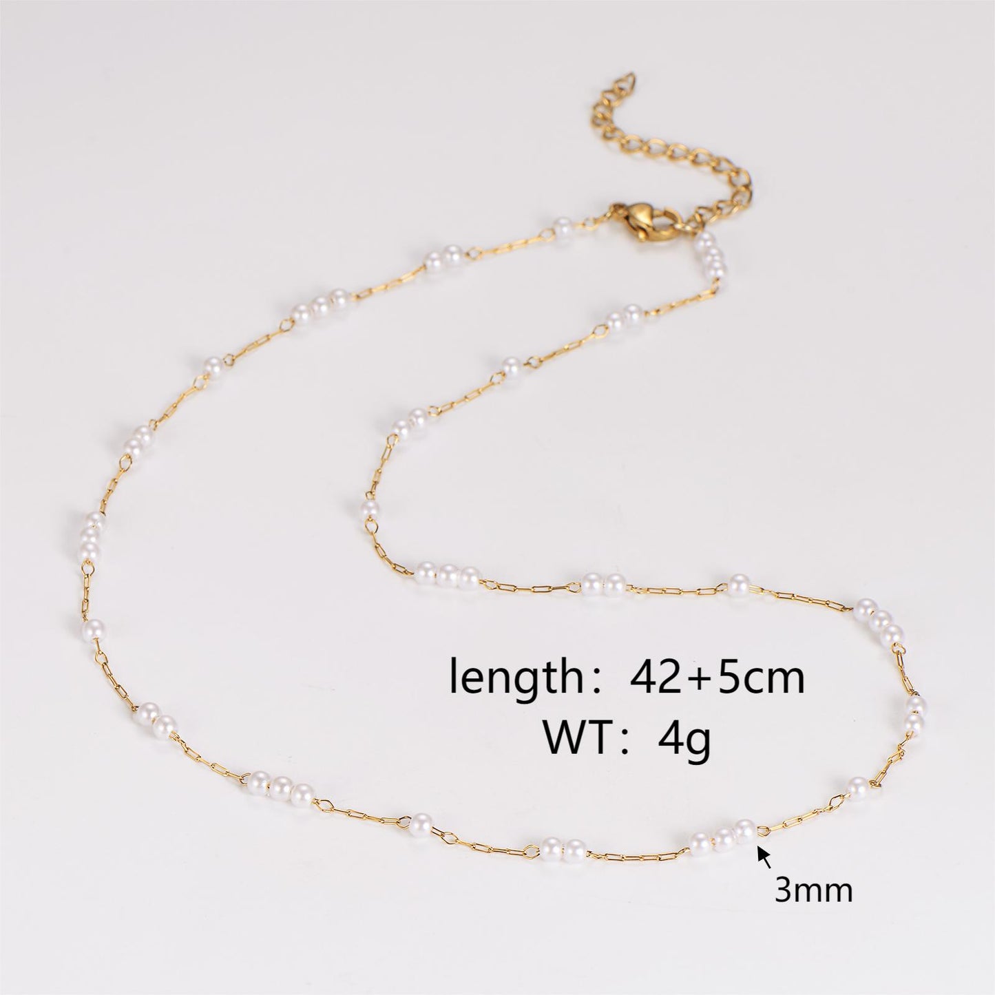 Casual Simple Style Round Heart Shape 304 Stainless Steel Artificial Pearl Wholesale Necklace