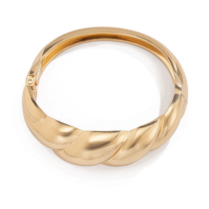 Basic Classic Style Irregular Round Solid Color Alloy Wholesale Bangle