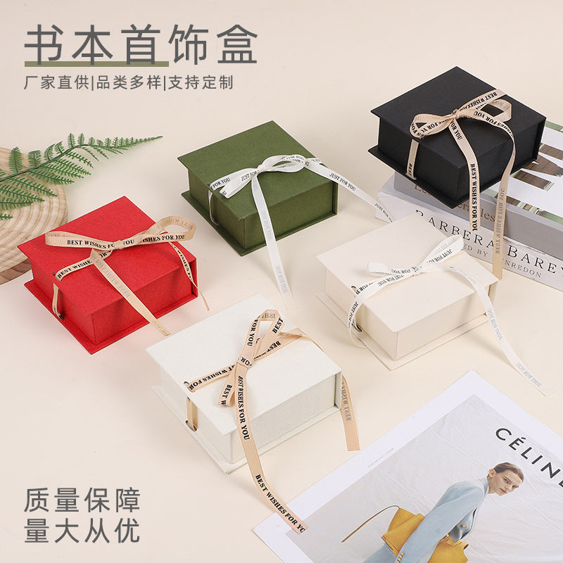 Simple Style Solid Color Paper Jewelry Boxes