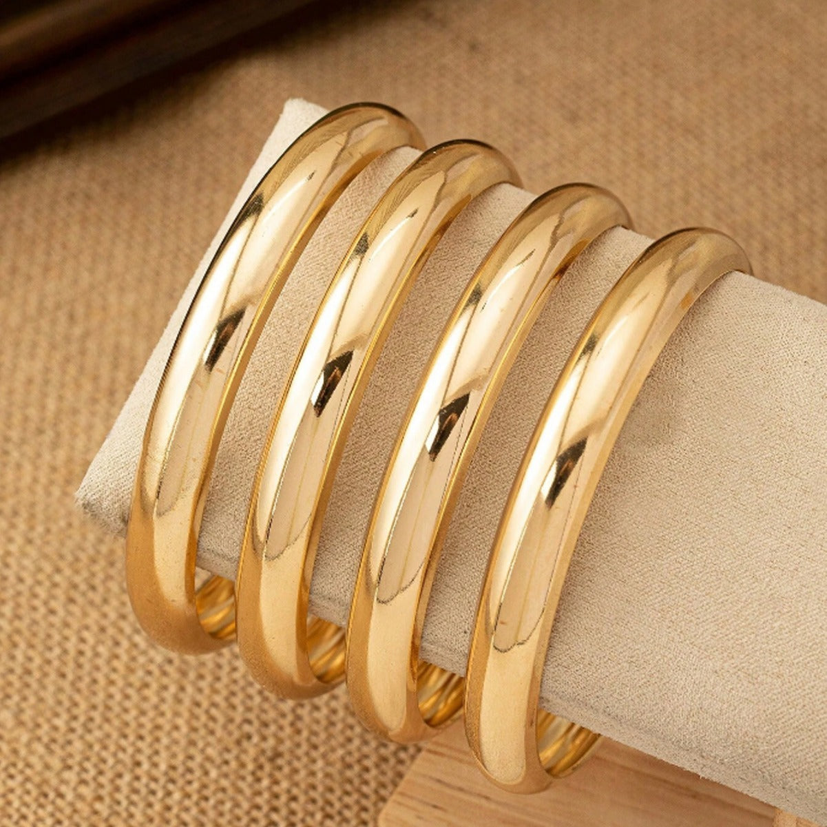 Retro Simple Style Geometric Metal Wholesale Bangle