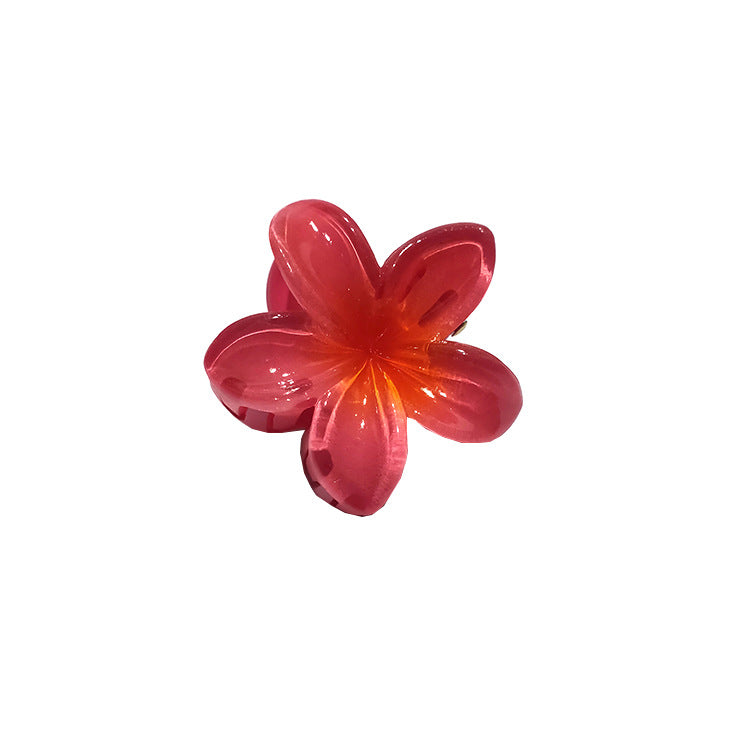 Sweet Simple Style Flower Plastic Hair Claws