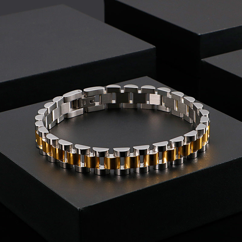 Titanium Steel Simple Style Geometric Plating Rings Bracelets