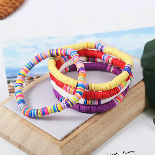 Vacation Colorful Shell Soft Clay Plating Women's Bracelets
