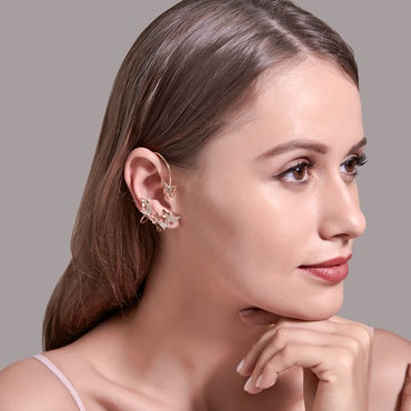 New Jewelry Three-piece Earrings Creative Butterfly Earrings Exaggerated Ear Clips Earrings Wholesale Gooddiy