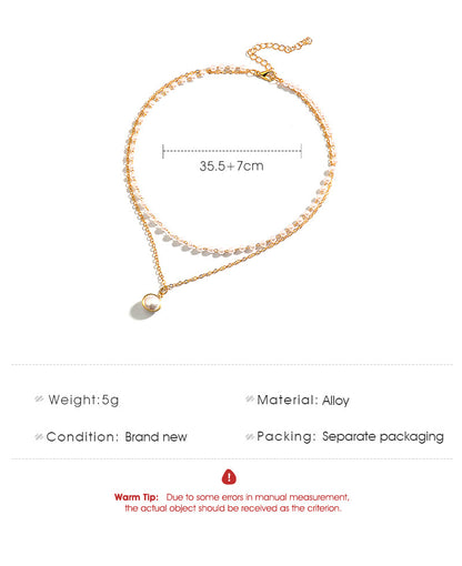 New  Trendy Simple Double-layer Pearl Necklace Wholesale Gooddiy