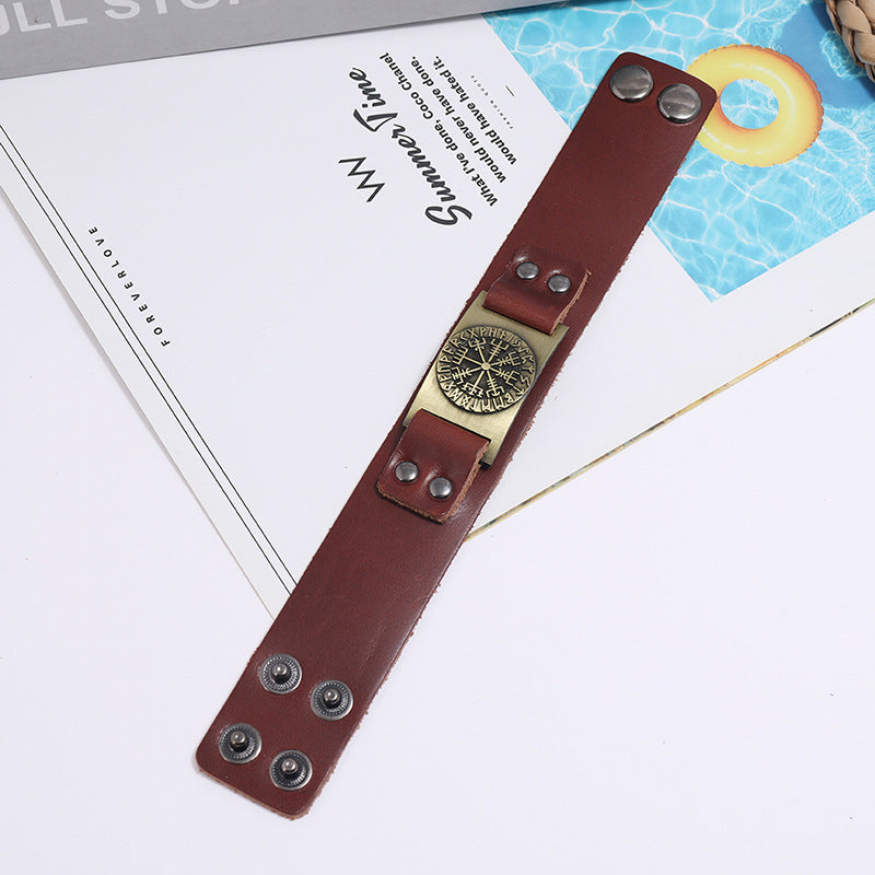 Hot-selling Leather Fashion Simple Retro Punk Bracelet Men's Jewelry Gooddiy