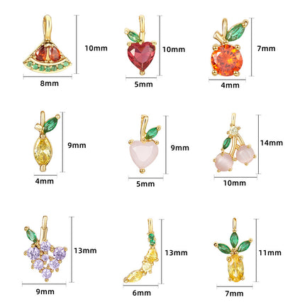 Fruit Copper Artificial Gemstones Earrings