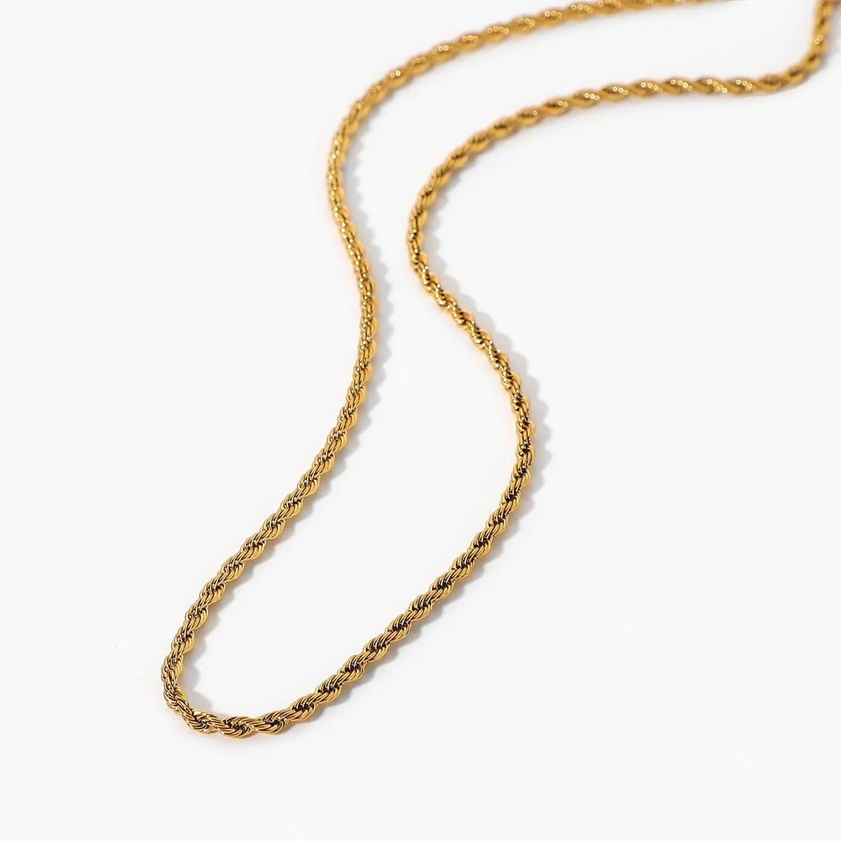 18k Gold-plated Stainless Steel Necklace Jewelry Gold Fine Chain Necklace