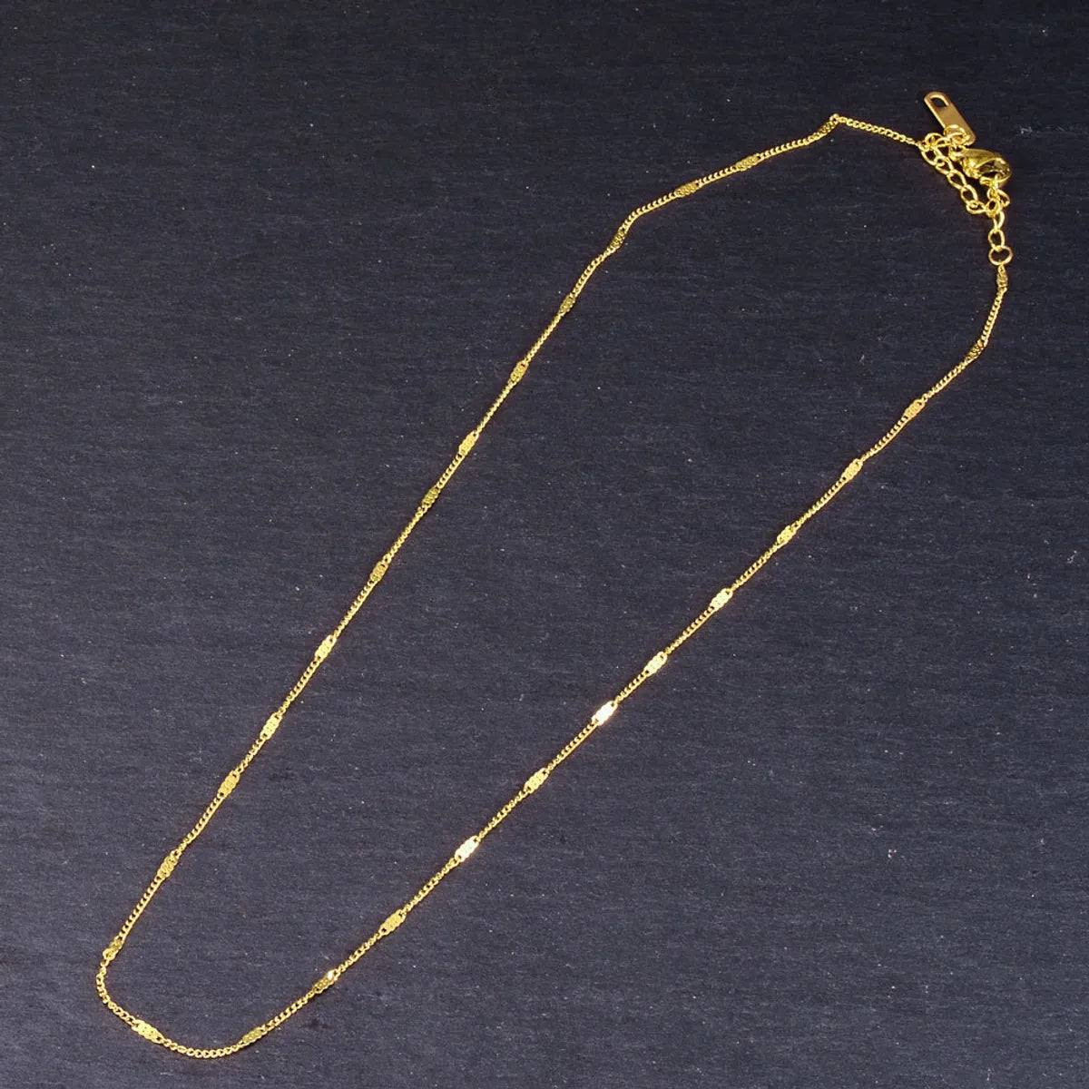 18k Gold Thin Metal Simple Short Necklace Wholesale Jewelry Gooddiy