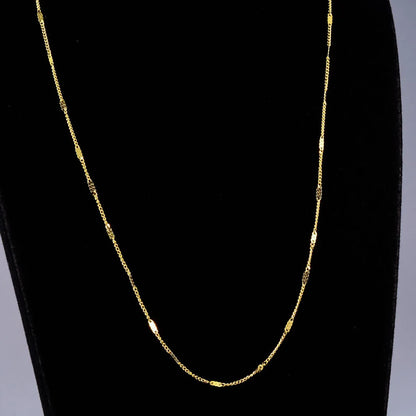 18k Gold Thin Metal Simple Short Necklace Wholesale Jewelry Gooddiy