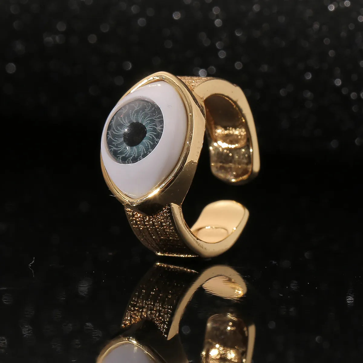 18k Brand New Retro Devil's Eye Copper Ring Wholesale Hello Jewelry