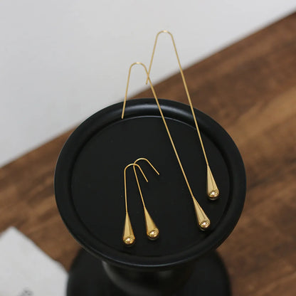 Water Droplets 304 Stainless Steel 18K Gold Plated Earrings