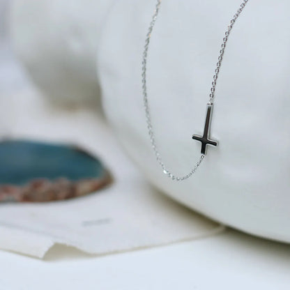 Fashion Cross Titanium Steel Necklace