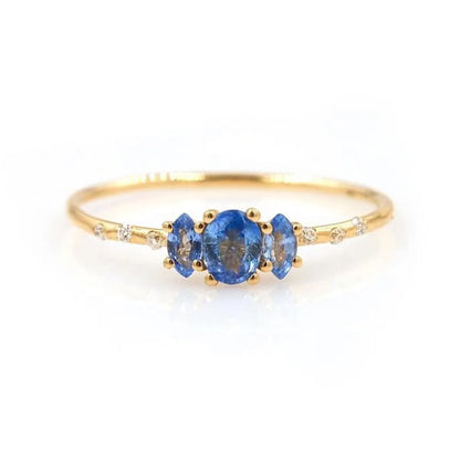 18k Simple Fashion Starry Sky Triple Zircon Copper Ring Wholesale Gooddiy