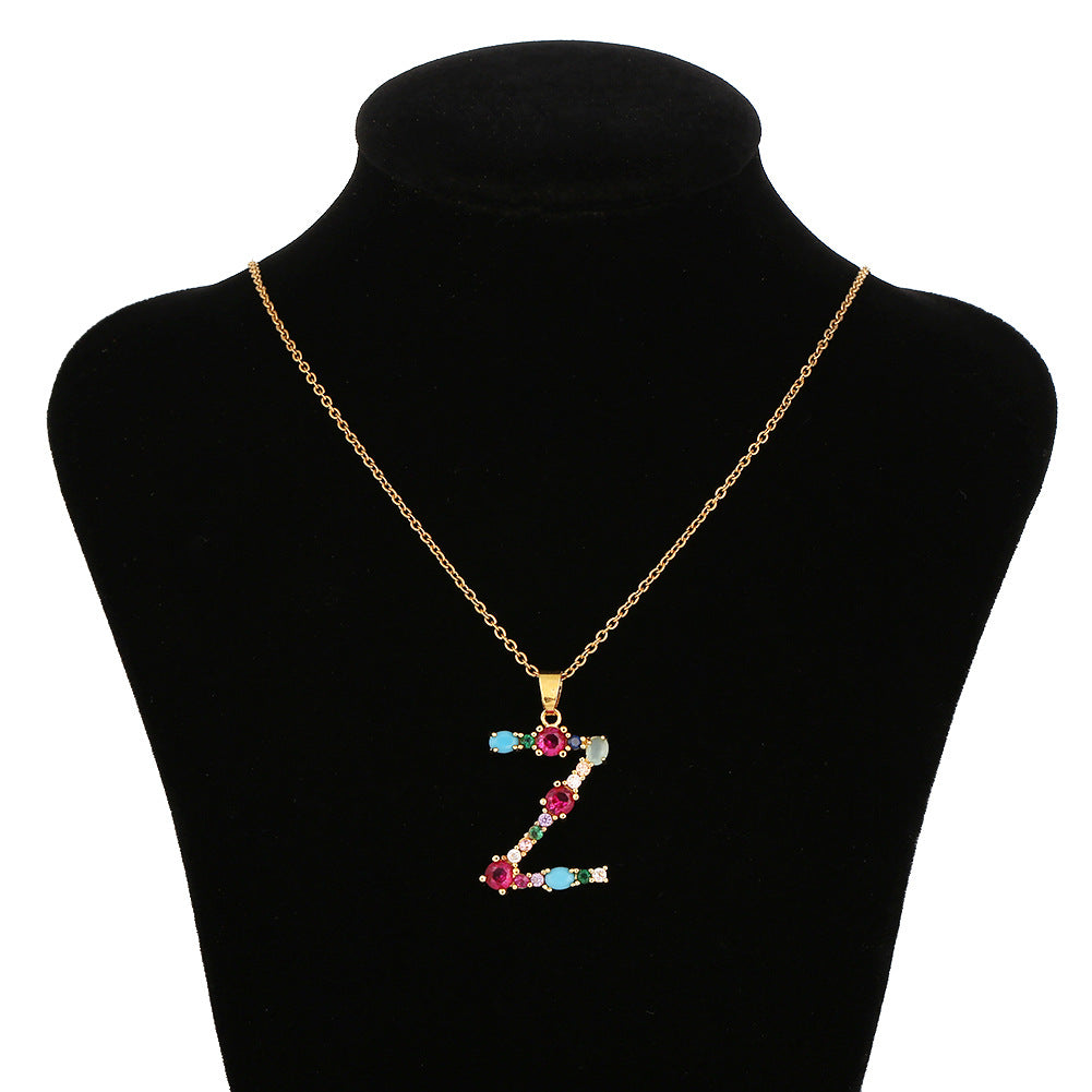 New Fashion Color Zircon Necklace