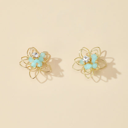 Fashion  Wild Love Butterfly Flower Geometric Alloy Earrings