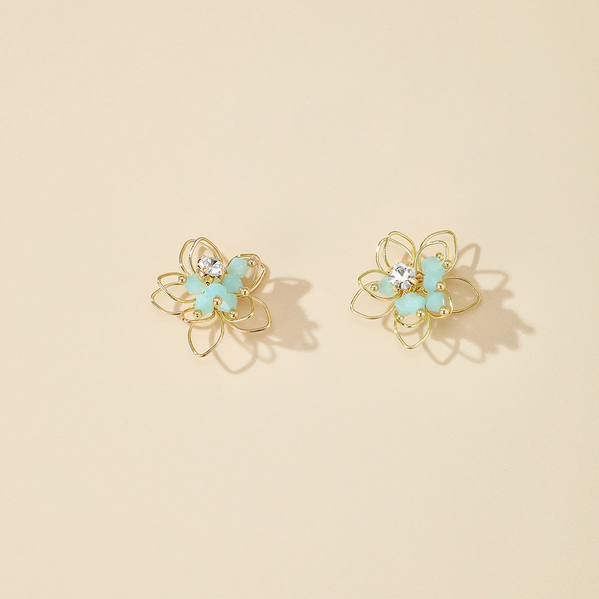 Fashion  Wild Love Butterfly Flower Geometric Alloy Earrings