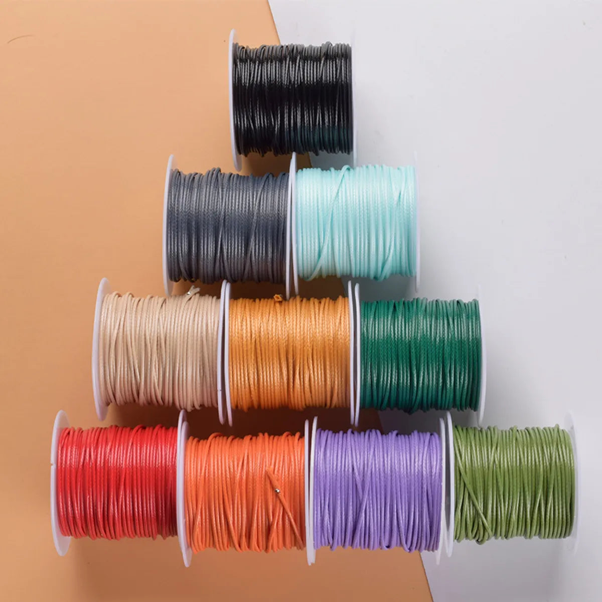 1.0mm  Wax Line 10 M/Roll  Color Can Be Diy Polyester Non-Dyed Colored Fiber Textile Wax Rope