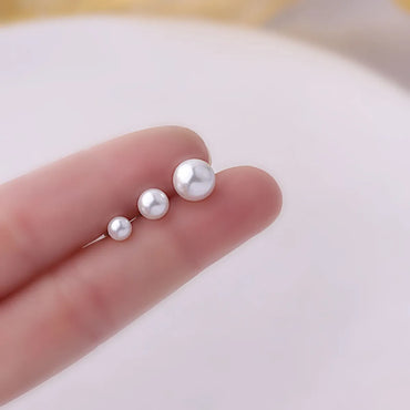 Ear Cartilage Rings & Studs Fashion Geometric 316 Stainless Steel  Imitation Pearl