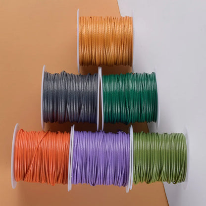 1.0mm  Wax Line 10 M/Roll  Color Can Be Diy Polyester Non-Dyed Colored Fiber Textile Wax Rope