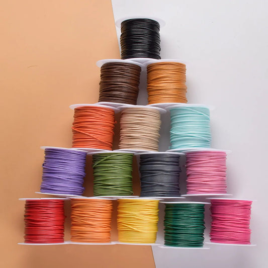 1.0mm  Wax Line 10 M/Roll  Color Can Be Diy Polyester Non-Dyed Colored Fiber Textile Wax Rope