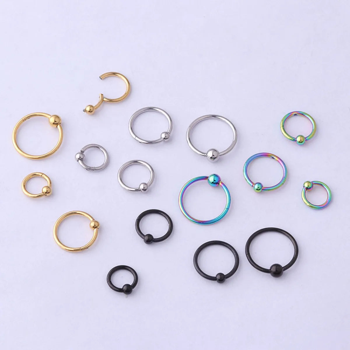 Fashion Circle Stainless Steel Plating Nose Ring