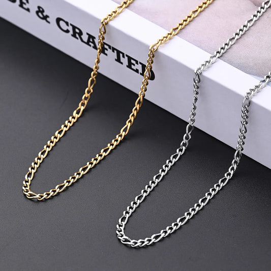 1m/Package 304 Stainless Steel Gold Plated Solid Color Polished Chain