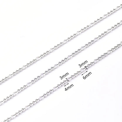 1m/Package 304 Stainless Steel Gold Plated Solid Color Polished Chain