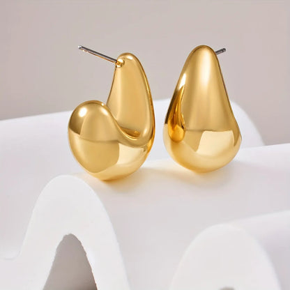 2 Pairs Elegant Vintage Style Water Droplets Plastic Ear Studs